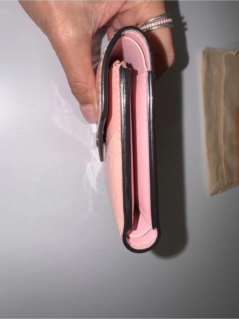 Louis Vuitton Vernis Victorine Wallet Rose Ballerine